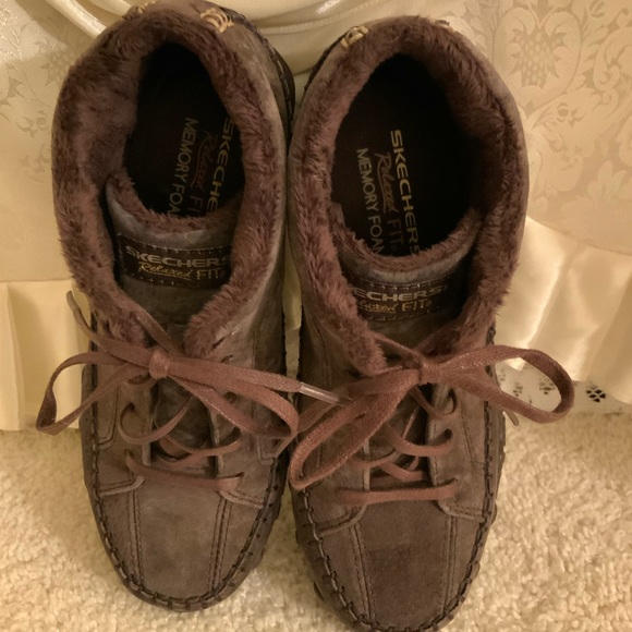 SKETCHERS WOMENS MOCCASIN LACE UP ANKLE BOOTS - Picture 7 of 8